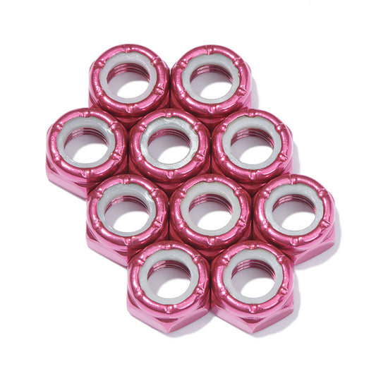 DARKER PINK Custom Axle Nuts Hardware (10) Roller Skate / Quad Skate / Derby Skate - Defiant Upgrades