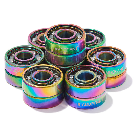 OIL SLICK Premium Skate Bearings (16) Roller Skate / Quad Skate / Derby Skate - Defiant Upgrades