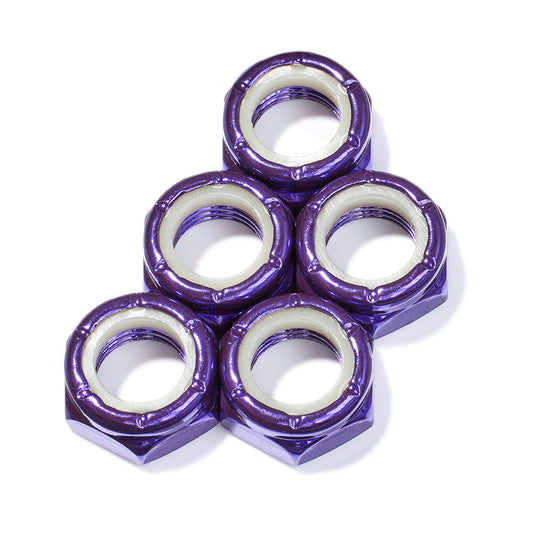 PURPLE Custom Kingpin Nuts Hardware (5) Roller Skate / Quad Skate / Derby Skate - Defiant Upgrades