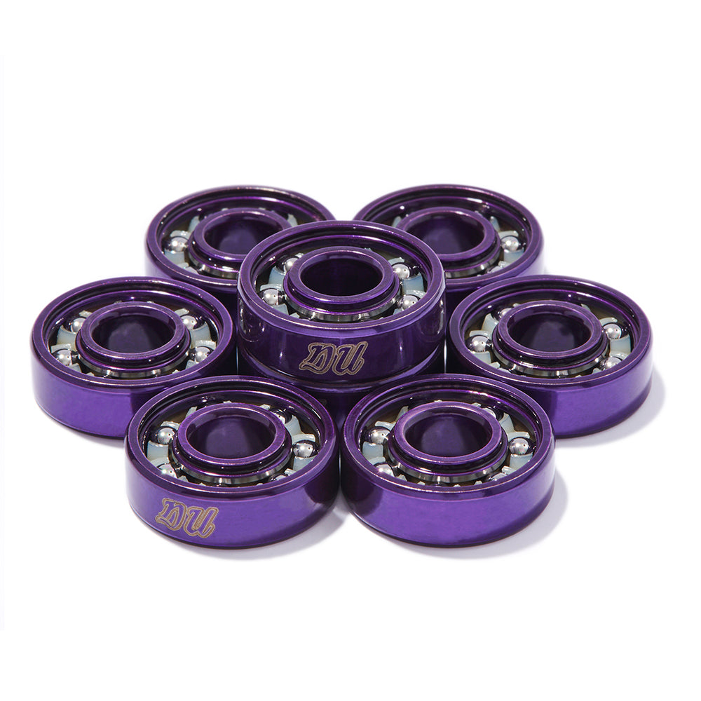 PURPLE Premium Skate Bearings (8) Skateboard / Long Board / Penny Board / Cruiser - Defiant Upgrades